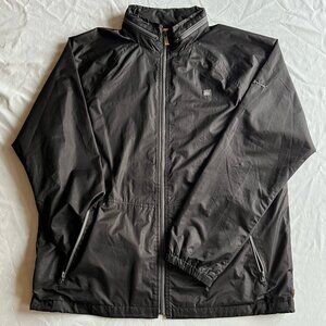 Quiksilver Waterman Collection Black Hooded Windbreaker Jacket - Men's X-Large